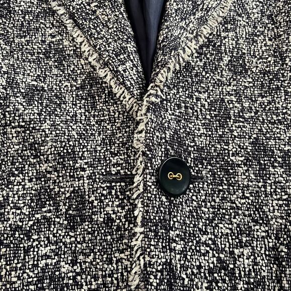 Talbots Women’s Navy Blue Tweed Blazer Size 16 - Picture 4 of 9